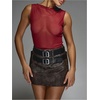 image:imageRoseSeek Womens Sheer Mesh Tank Top Sleeveless Slim Fit Fitted Summer Shirts Going Out TopsRed