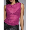 image:imageRoseSeek Womens Sheer Mesh Tank Top Sleeveless Slim Fit Fitted Summer Shirts Going Out TopsViolet Purple