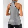 image:imageRoseSeek Womens Silver Sequin Sparkly Halter Tops Disco Outfits  Sparkle Party Y2k Disco OutfitsSilver