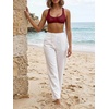 image:imageRoseSeek Womens Sleeveless Mesh Sheer Crop Tank Athletic Bandeau Bras See Through Racerback ShirtBurgundy