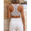 image:imageRoseSeek Womens Sleeveless Mesh Sheer Crop Tank Athletic Bandeau Bras See Through Racerback ShirtDots White