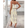 image:imageRoseSeek Womens Spaghetti Strap Tie Dye Cami Sun Dress Beach Midi Summer Dresses Resort Wear Vacation OutfitsApricot Beige