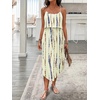 image:imageRoseSeek Womens Spaghetti Strap Tie Dye Cami Sun Dress Beach Midi Summer Dresses Resort Wear Vacation OutfitsApricot Beige
