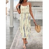 image:imageRoseSeek Womens Spaghetti Strap Tie Dye Cami Sun Dress Beach Midi Summer Dresses Resort Wear Vacation OutfitsApricot Beige