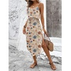 image:imageRoseSeek Womens Spaghetti Strap Tie Dye Cami Sun Dress Beach Midi Summer Dresses Resort Wear Vacation OutfitsFloral Multicolor