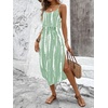 image:imageRoseSeek Womens Spaghetti Strap Tie Dye Cami Sun Dress Beach Midi Summer Dresses Resort Wear Vacation OutfitsGreen