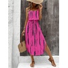 image:imageRoseSeek Womens Spaghetti Strap Tie Dye Cami Sun Dress Beach Midi Summer Dresses Resort Wear Vacation OutfitsHot Pink