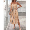 image:imageRoseSeek Womens Spaghetti Strap Tie Dye Cami Sun Dress Beach Midi Summer Dresses Resort Wear Vacation OutfitsKhaki