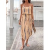 image:imageRoseSeek Womens Spaghetti Strap Tie Dye Cami Sun Dress Beach Midi Summer Dresses Resort Wear Vacation OutfitsKhaki