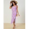 image:imageRoseSeek Womens Spaghetti Strap Tie Dye Cami Sun Dress Beach Midi Summer Dresses Resort Wear Vacation OutfitsLight Purple
