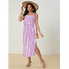 image:imageRoseSeek Womens Spaghetti Strap Tie Dye Cami Sun Dress Beach Midi Summer Dresses Resort Wear Vacation OutfitsLight Purple