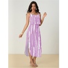 image:imageRoseSeek Womens Spaghetti Strap Tie Dye Cami Sun Dress Beach Midi Summer Dresses Resort Wear Vacation OutfitsLight Purple