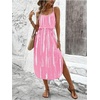 image:imageRoseSeek Womens Spaghetti Strap Tie Dye Cami Sun Dress Beach Midi Summer Dresses Resort Wear Vacation OutfitsPink