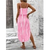 image:imageRoseSeek Womens Spaghetti Strap Tie Dye Cami Sun Dress Beach Midi Summer Dresses Resort Wear Vacation OutfitsPink