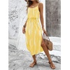 image:imageRoseSeek Womens Spaghetti Strap Tie Dye Cami Sun Dress Beach Midi Summer Dresses Resort Wear Vacation OutfitsPure Yellow