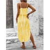 image:imageRoseSeek Womens Spaghetti Strap Tie Dye Cami Sun Dress Beach Midi Summer Dresses Resort Wear Vacation OutfitsPure Yellow