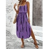 image:imageRoseSeek Womens Spaghetti Strap Tie Dye Cami Sun Dress Beach Midi Summer Dresses Resort Wear Vacation OutfitsPurple