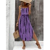 image:imageRoseSeek Womens Spaghetti Strap Tie Dye Cami Sun Dress Beach Midi Summer Dresses Resort Wear Vacation OutfitsPurple