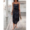 image:imageRoseSeek Womens Spaghetti Strap Tie Dye Cami Sun Dress Beach Midi Summer Dresses Resort Wear Vacation OutfitsStriped Black