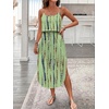 image:imageRoseSeek Womens Spaghetti Strap Tie Dye Cami Sun Dress Beach Midi Summer Dresses Resort Wear Vacation OutfitsStriped Green