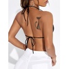 image:imageRoseSeek Womens Sparkly Sequin Draped Halter Crop Tops Backless Y2K Rave Night Out Party ShirtsBlack