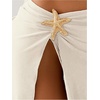 image:imageRoseSeek Womens Starfish Split Thigh Beach Skirt Skinny Vacation Bathing Suit Cover Up Skirts with CharmApricot