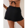 image:imageRoseSeek Womens Starfish Split Thigh Beach Skirt Skinny Vacation Bathing Suit Cover Up Skirts with CharmBlack