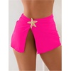 image:imageRoseSeek Womens Starfish Split Thigh Beach Skirt Skinny Vacation Bathing Suit Cover Up Skirts with CharmHot Pink