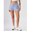 image:imageRoseSeek Womens Striped Shorts Print Drawstring Elastic Waist Shorts Casual Wide Leg Low Rise Summer Boxer ShortsStriped White and Blue