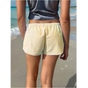 image:imageRoseSeek Womens Striped Shorts Print Drawstring Elastic Waist Shorts Casual Wide Leg Low Rise Summer Boxer ShortsYellow