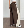 image:imageRoseSeek Womens Striped Side Streetwear Pants Wide Leg Button Front Casual TrousersMulticolor