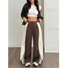 image:imageRoseSeek Womens Striped Side Streetwear Pants Wide Leg Button Front Casual TrousersMulticolor