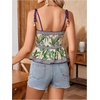 image:imageRoseSeek Womens Summer Floral Going Out Peplum Top Sleeveless Spaghetti Strap Cami TopsDeep Blue