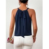 image:imageRoseSeek Womens Summer Halter Tops Tie Back Sleeveless Work Shirts Blouses for Women Casual DressyDeep Blue