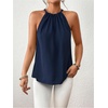 image:imageRoseSeek Womens Summer Halter Tops Tie Back Sleeveless Work Shirts Blouses for Women Casual DressyDeep Blue