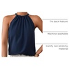 image:imageRoseSeek Womens Summer Halter Tops Tie Back Sleeveless Work Shirts Blouses for Women Casual DressyDeep Blue
