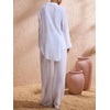 image:imageRoseSeek Womens Swimsuit Cover Up Drawstring Waist Wide Leg Loose Pants Beach Vacation ClothesWhite