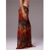 image:imageRoseSeek Womens Tie Dye Beach Cover Up Pants Drawstring Waist Wide Leg See Through Beach Pants SwimwearBurnt Orange