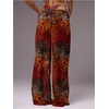 image:imageRoseSeek Womens Tie Dye Beach Cover Up Pants Drawstring Waist Wide Leg See Through Beach Pants SwimwearBurnt Orange