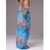 image:imageRoseSeek Womens Tie Dye Beach Cover Up Pants Drawstring Waist Wide Leg See Through Beach Pants SwimwearLight Blue