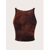 image:imageRoseSeek Womens Tie Dye Crop Camisole Tops Fitted Sleeveless Tank Top Summer ClothesMulticolor