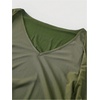 image:imageRoseSeek Womens Tie Front V Neck Sheer Mesh Tops Long Flounce Sleeve Asymmetrical Hem T ShirtGreen