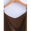 image:imageRoseSeek Womens Tie Side Wrap Camisole Tops Spaghetti Strap V Neck Elegant Blouses ShirtsBrown