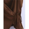 image:imageRoseSeek Womens Tie Side Wrap Camisole Tops Spaghetti Strap V Neck Elegant Blouses ShirtsBrown