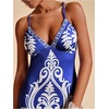 image:imageRoseSeek Womens Tropical Graphic V Neck Midi Dresses Sleeveless Split Beach Vacation Cami DressBlue