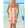 image:imageRoseSeek Womens Tropical Print Cami Dress Sleeveless Wrap V Neck Tie Knot Boho Short DressesApricot White