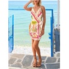 image:imageRoseSeek Womens Tropical Print Cami Dress Sleeveless Wrap V Neck Tie Knot Boho Short DressesApricot White