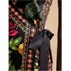 image:imageRoseSeek Womens Tropical Print Cami Dress Sleeveless Wrap V Neck Tie Knot Boho Short DressesBlack Graphic