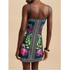 image:imageRoseSeek Womens Tropical Print Cami Dress Sleeveless Wrap V Neck Tie Knot Boho Short DressesDeep Blue