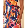 image:imageRoseSeek Womens Tropical Print Cami Dress Sleeveless Wrap V Neck Tie Knot Boho Short DressesMulticolor Red